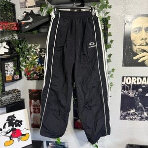 Balenciaga Men's Black Joggers with White Stripes